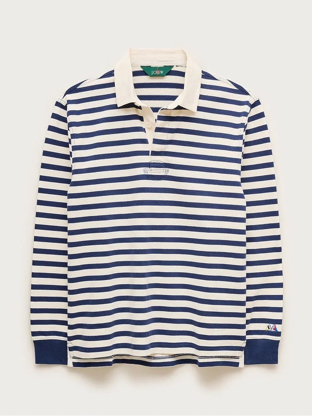 J. CREW Rugby shirt in stripe Blue (Multi) Size M NWD $118 СТ748